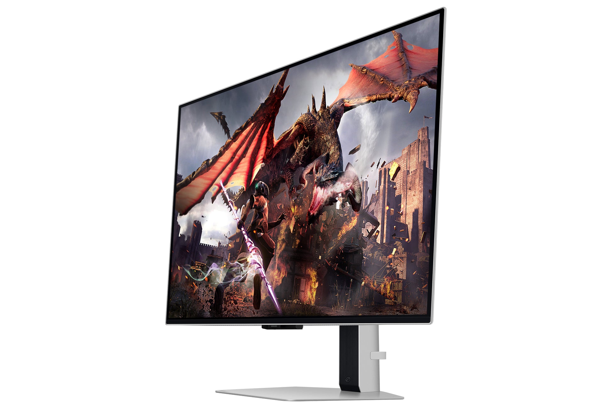 Samsung G80SD – Monitor, 32", 3840 × 2160 (UHD 4K), OLED, Silber