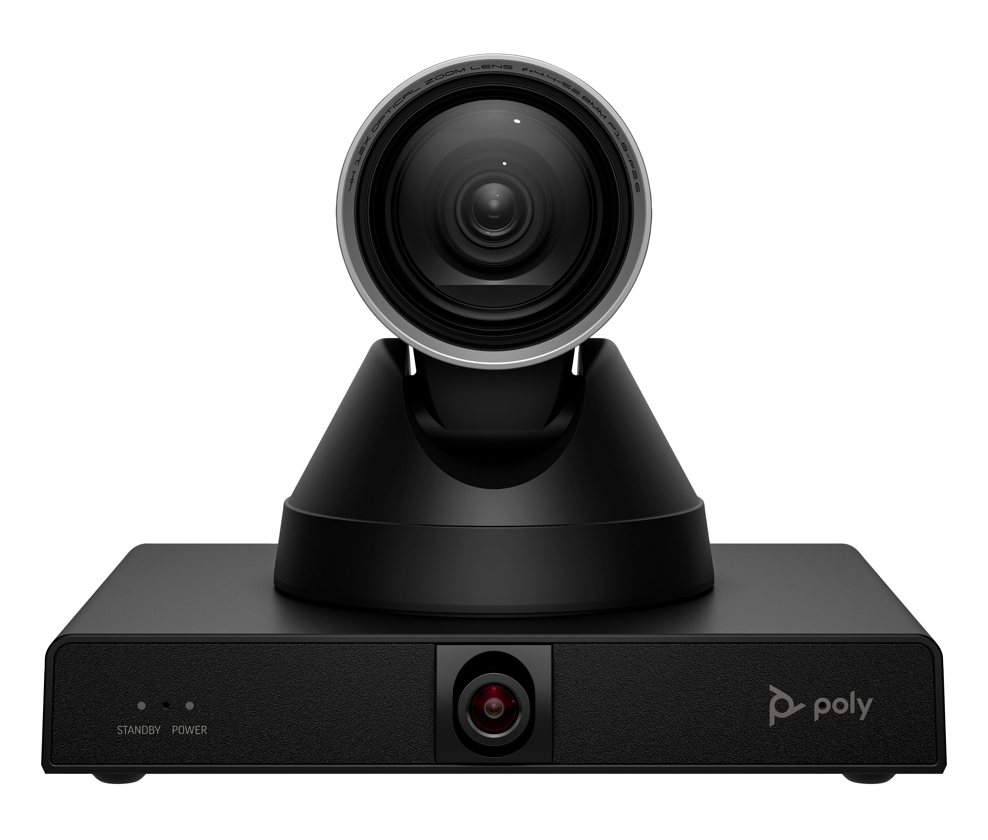 Poly Studio E60 – Videokonferenzsystem – 4K, optischer 12× Zoom, 107° Sichtfeld, Ethernet/PoE, für Microsoft Teams, Schwarz