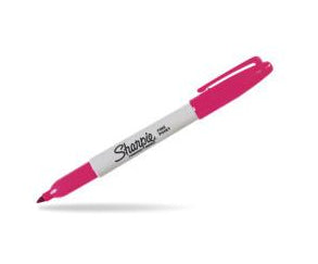 Sharpie Permanentmarker – Feine Spitze 1 mm – Magenta – 12er-Pack