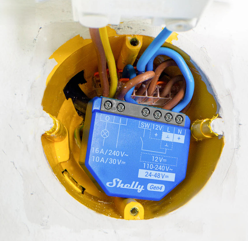 Shelly 1 Gen4 – Zubehör – Schaltkontakt, WLAN, Zigbee, Bluetooth – für Amazon Alexa, Google Assistant