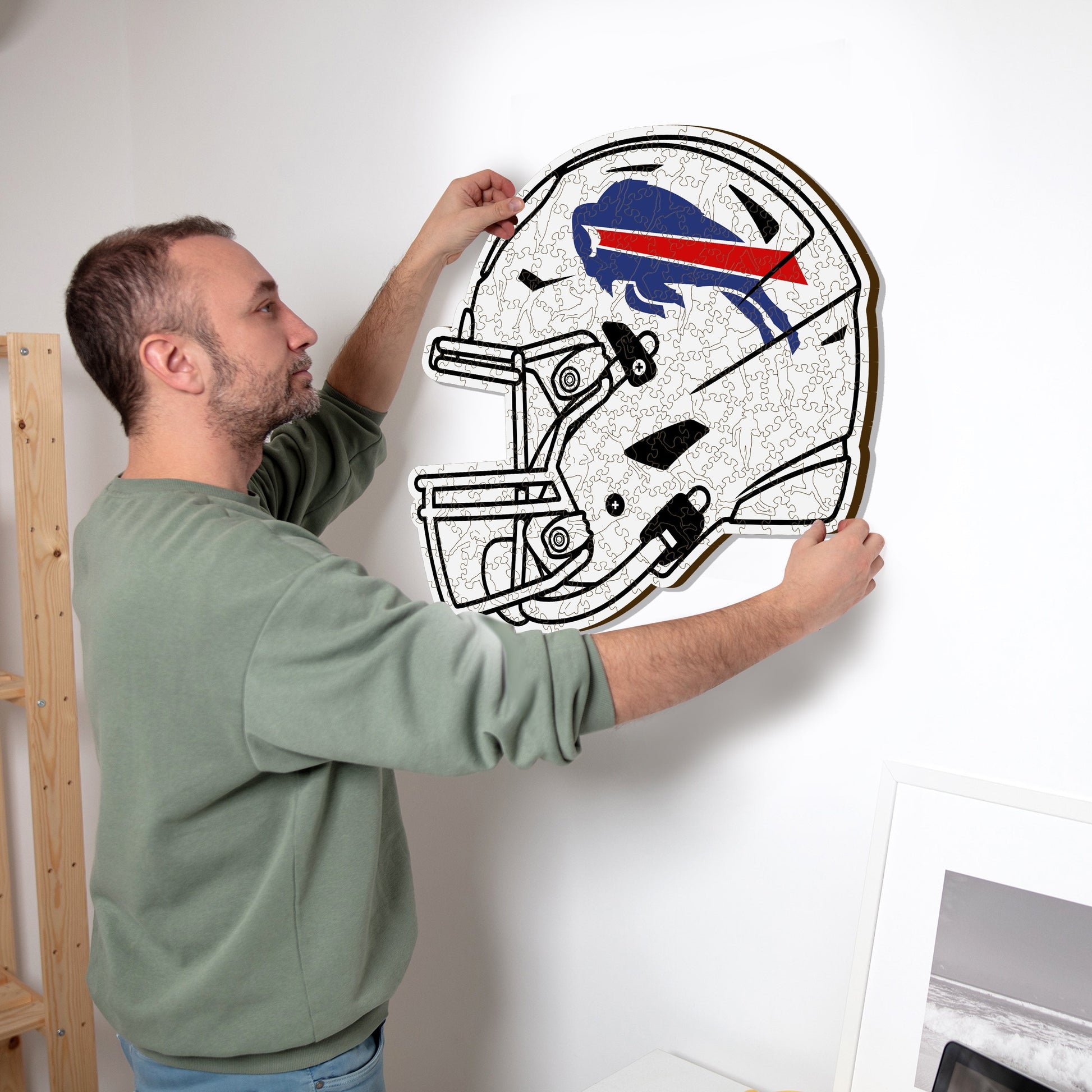 Iconic Puzzles Puzzle Buffalo Bills (NFL) – 150 Teile – 27,0 × 25,0 cm – ab 10 J. – Holz