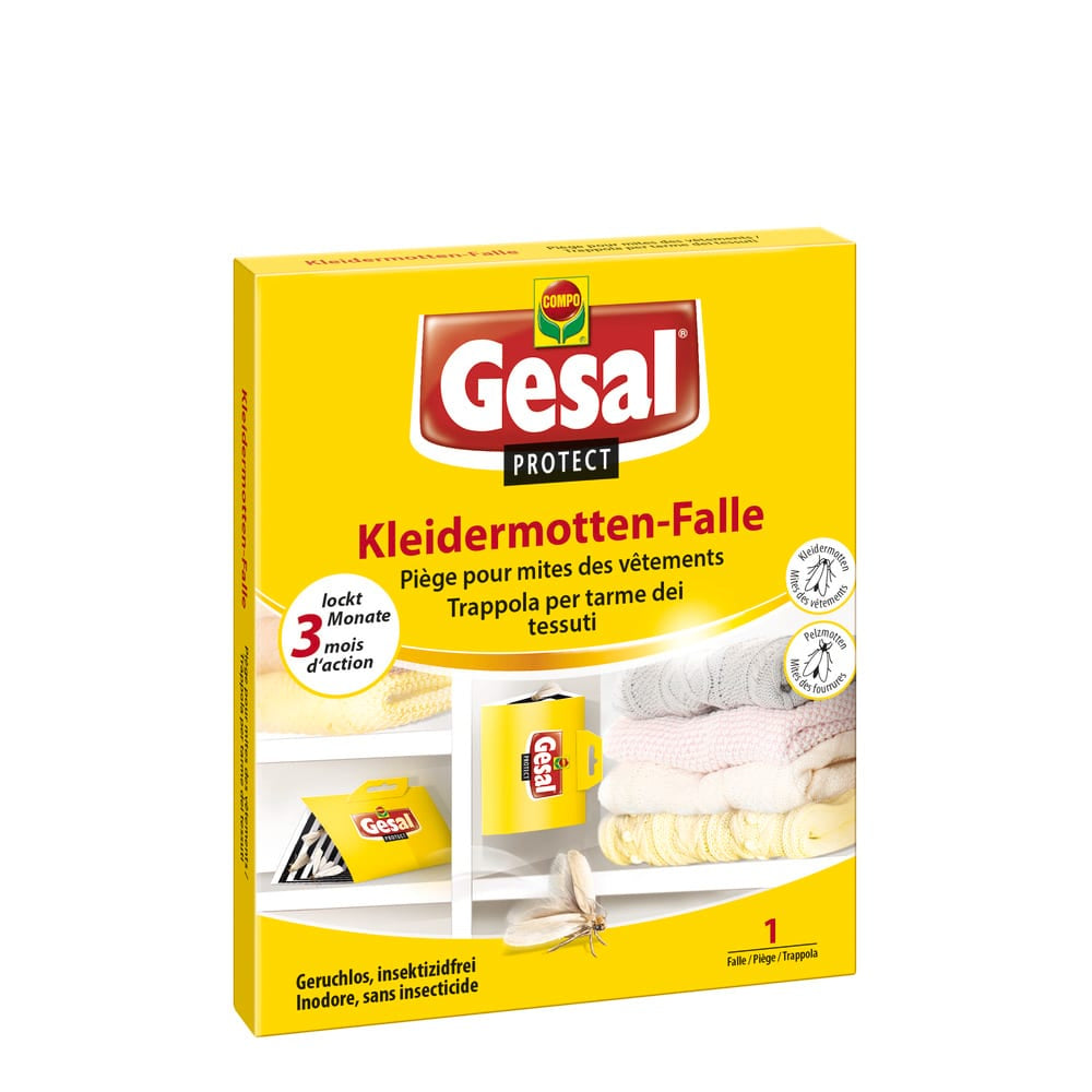 Gesal Insektenfalle – 11,8 × 14,1 × 2,2 cm – für Motten
