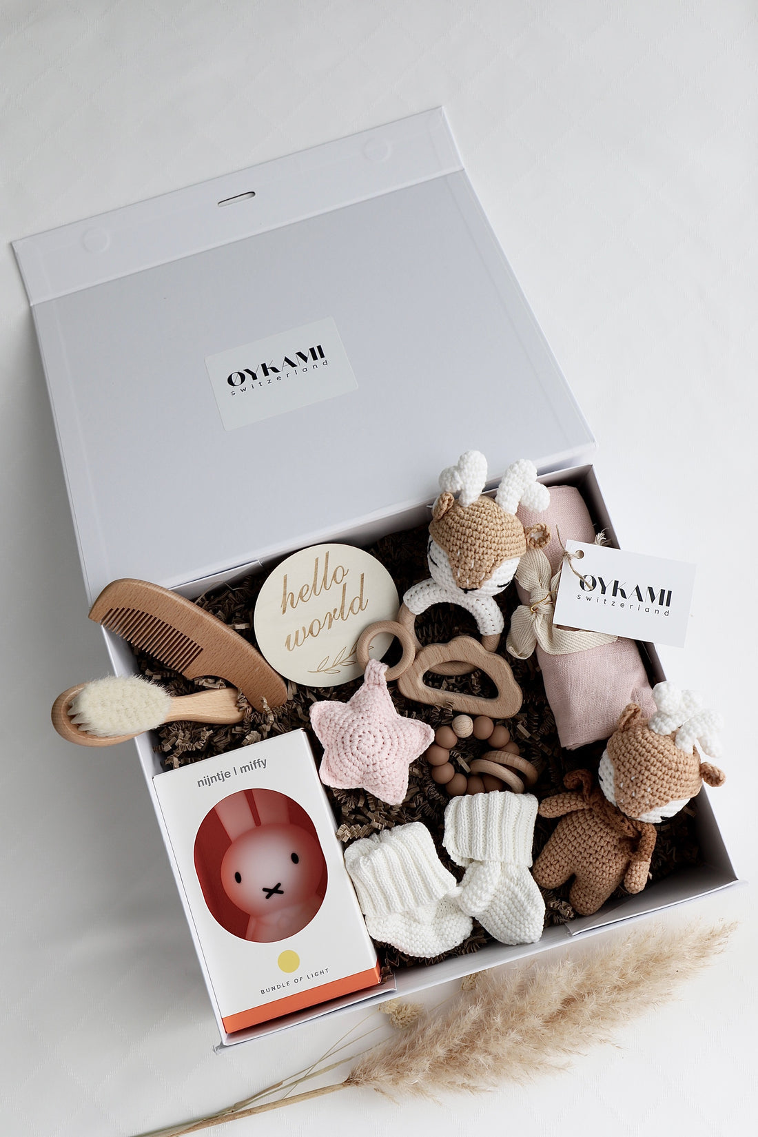 OYKAMI Geschenkbox – Rosa, Weiss, Beige