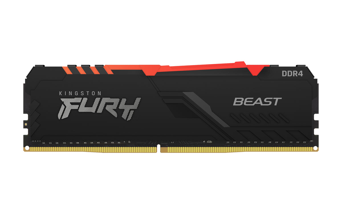 Kingston Technology Kingston FURY Beast RGB – 16 GB (2×8 GB) DDR4 3000 MHz, CL15, 288-poliger DIMM