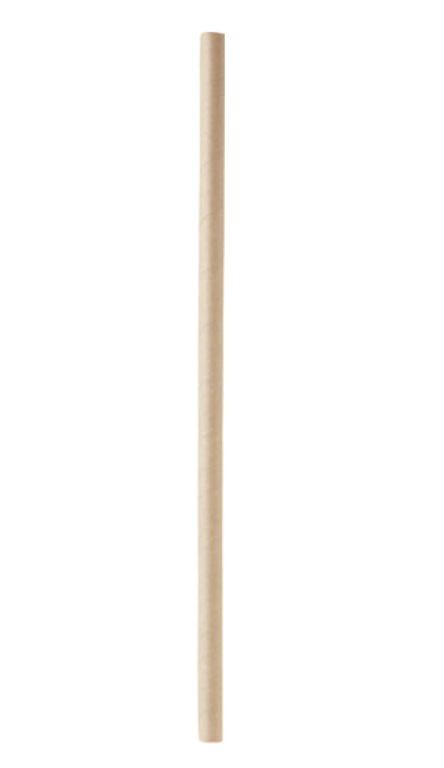 BioPak Papierstrohhalme, Ø 8 mm 23 cm, braun – FSC – 3600 Stk.