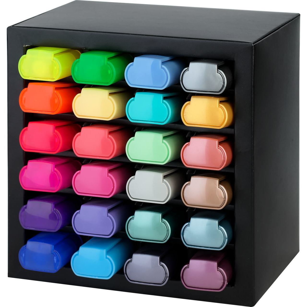 Faber-Castell Textliner 46 Textmarker – 24er Set, Farben sortiert, Keilspitze 1–5 mm