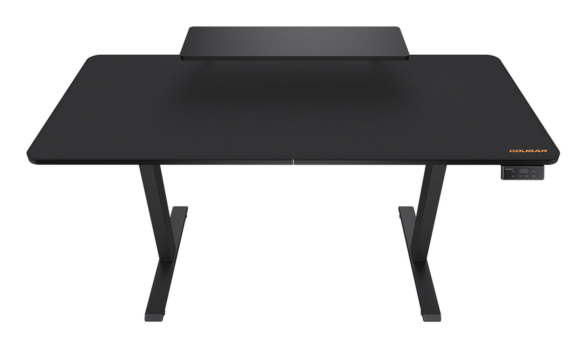 COUGAR Gaming COUGAR E-Star 140 – Höhenverstellbarer Tisch, 140 × 60 cm, elektrisch, 72–117 cm, 60 kg, schwarz, Kohlefaser/s