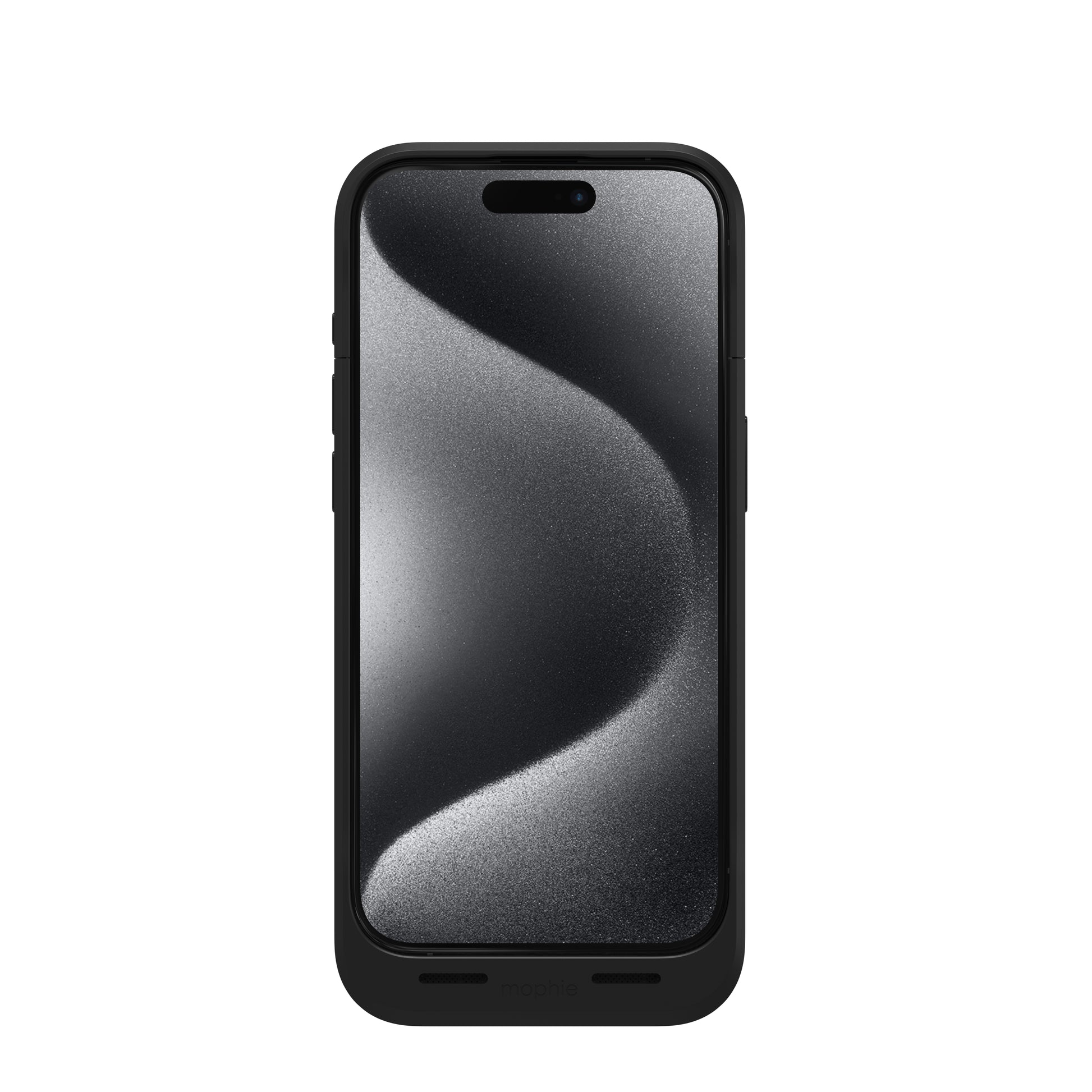mophie Juice Pack – Power-Case (mit Akku) – für Apple iPhone 15 Pro, Recycling-Kunststoff, Schwarz, 2400 mAh