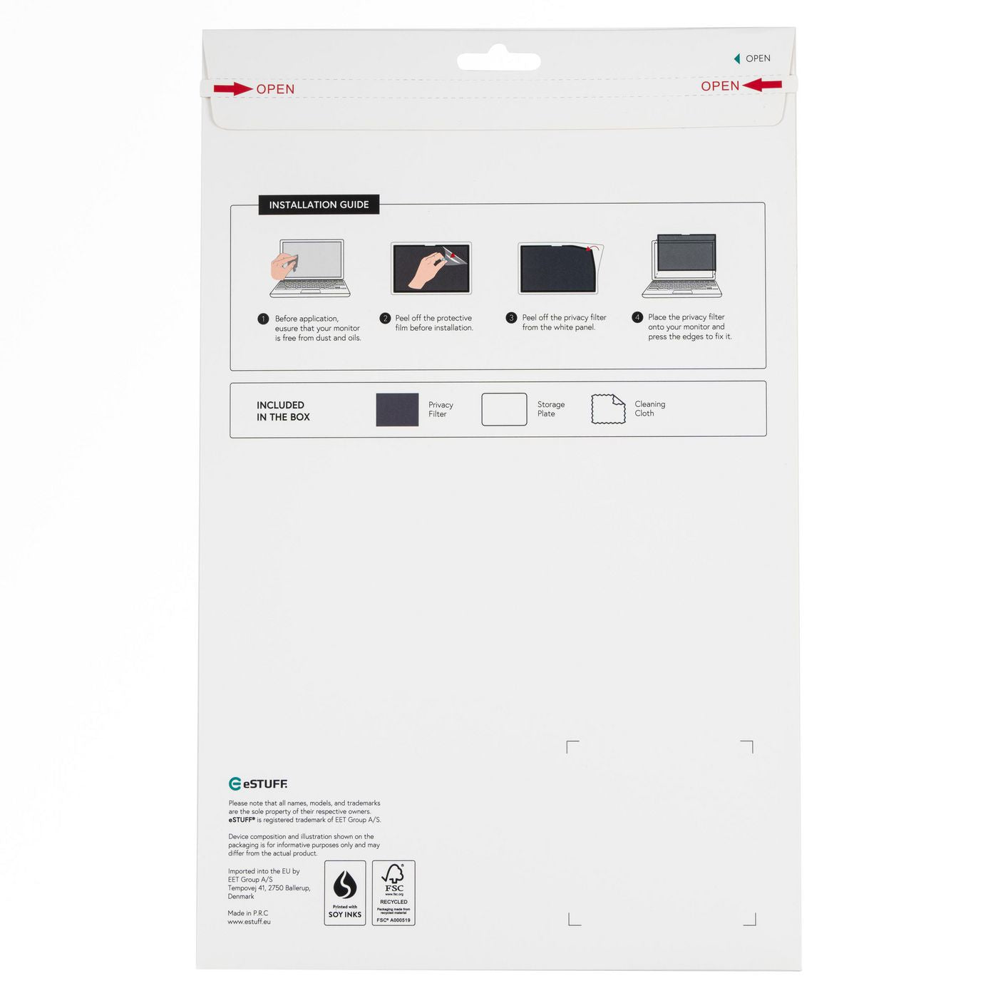 eSTUFF Displayschutz für 14" (326 × 208 mm)