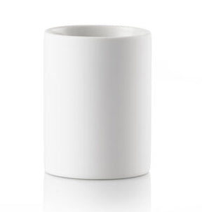 Zone Denmark Zahnbürstenhalter Karma – Ø7,6×10 cm, Steingut, Weiss