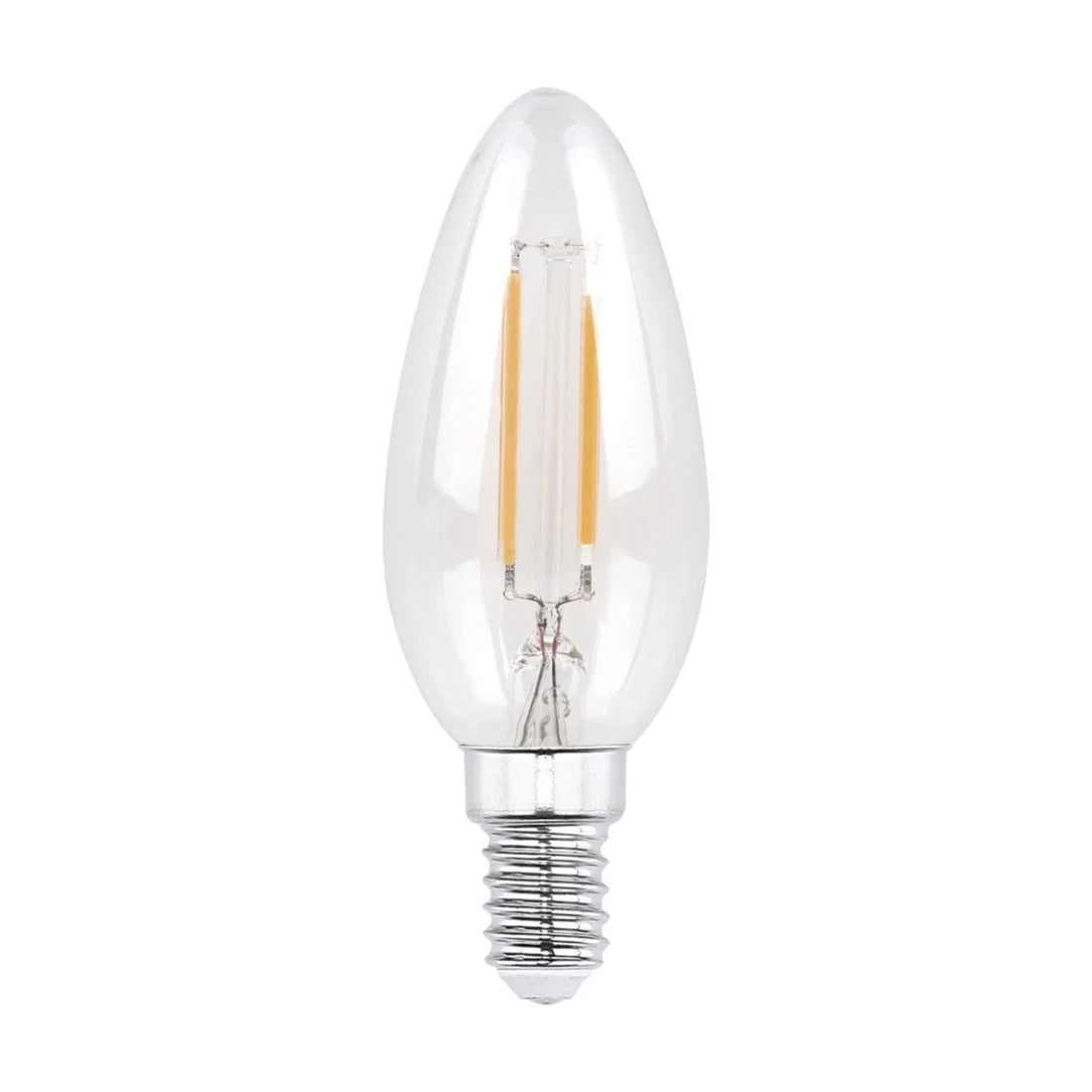 Hama LED-Leuchtmittel E14 Kerze B35 – Warmweiss 2700 K, 250 lm, 2,2 W – IP20 – 1 Stk. – Transparent, Glas