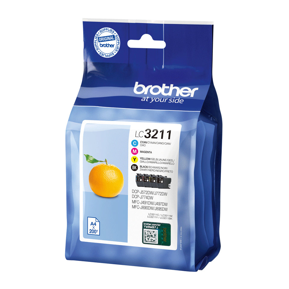 Brother LC-3211 Tintenpatronen-Multipack, 4er-Set (Original) – für DCP-J772DW/DCP-J774DW …