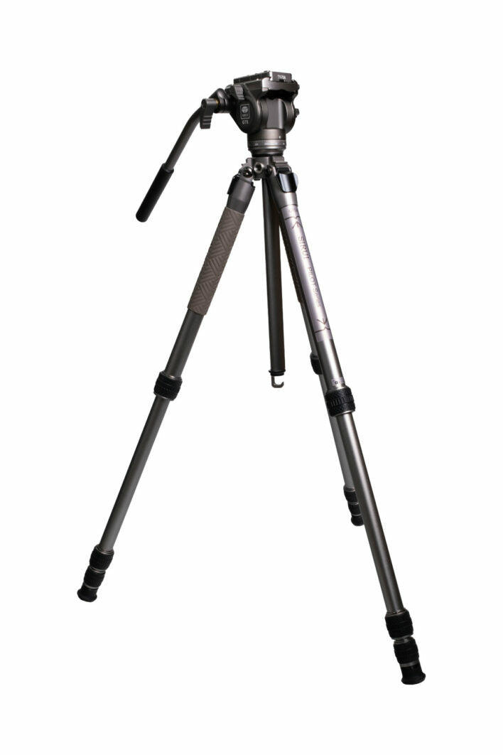 Sirui GT04+GT5 Dreibeinstativ – Aluminium, 4 Sektionen, 148,3 cm max, 10 kg Traglast – Grau