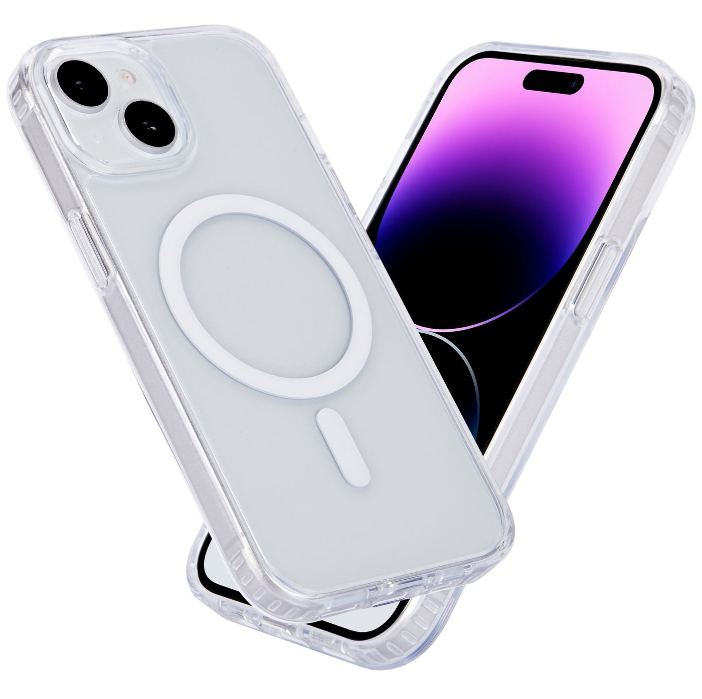 eSTUFF BERLIN Backcover – für Apple iPhone 15 Plus, MagSafe, TPU, Transparent