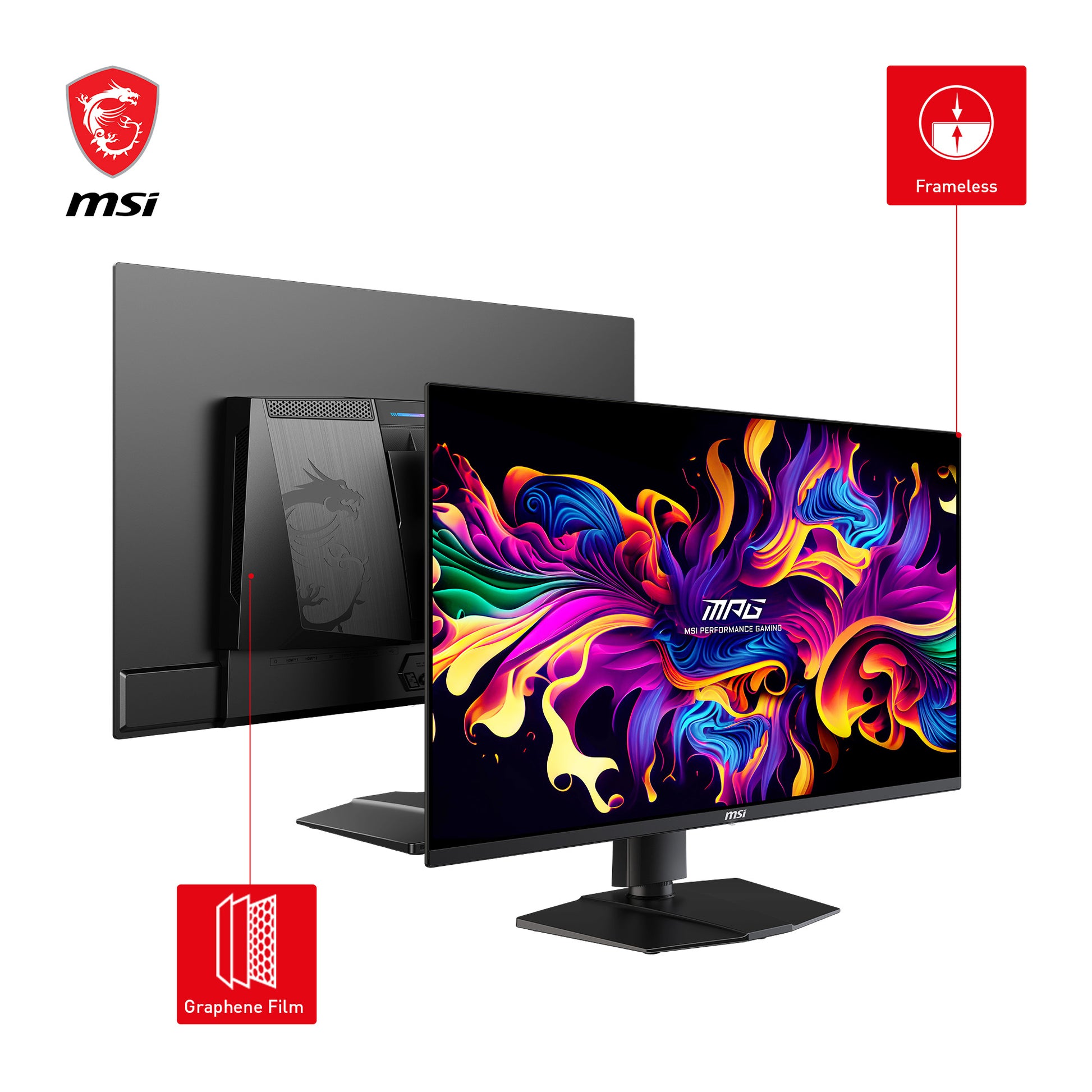 MSI MPG 321URXDE – Monitor, 31,5", 3840 × 2160 (UHD 4K), OLED, 240 Hz, 250 cd/m², Adaptive Sync, Schwarz