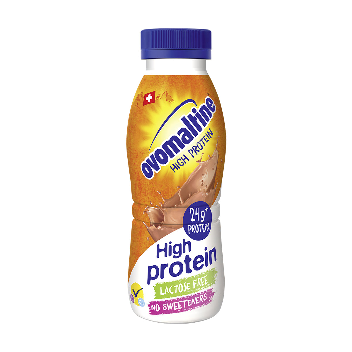 Ovomaltine Milchmischgetränk UHT – laktosefrei – Malz – 24 g Protein – kein Zuckerzusatz – 0,33 l