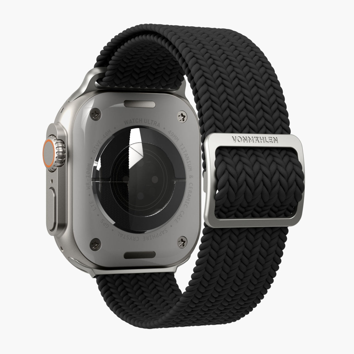 Vonmählen Woven Loop – Schwarz, für Apple Watch 40/41/42 mm