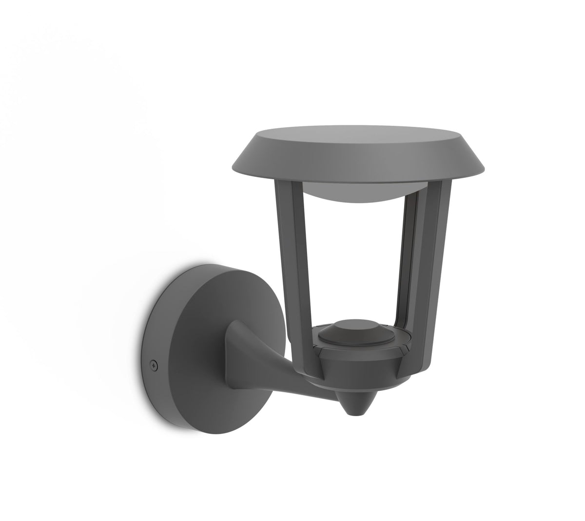 Philips by Signify Philips Aussenwandleuchte – 2700 K – IP44 – Netzbetrieb – mit Dämmerungssensor – Anthrazit – Aluminium