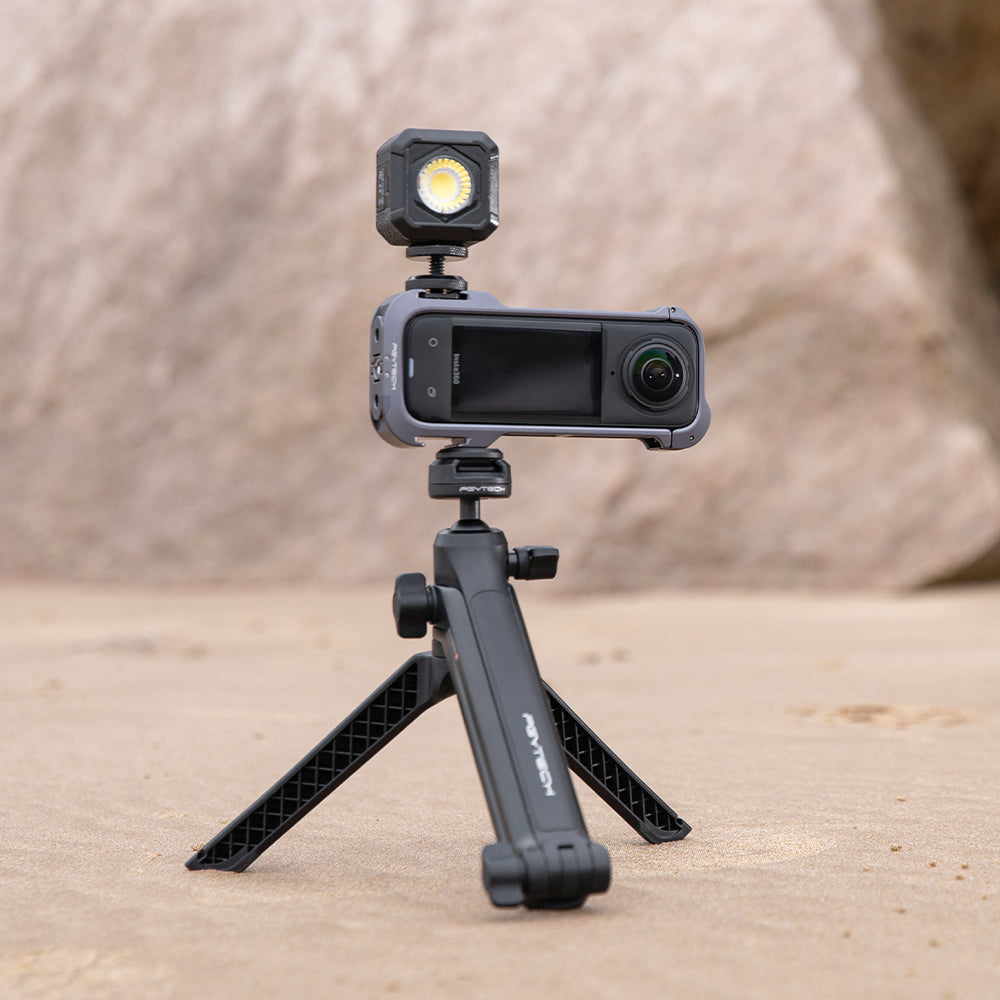 PGYTECH P-55A-010 Kamerakäfig – Aluminium/Gummi, 134,9 × 61 × 21,3 mm – für Insta360 X4 – Schwarz