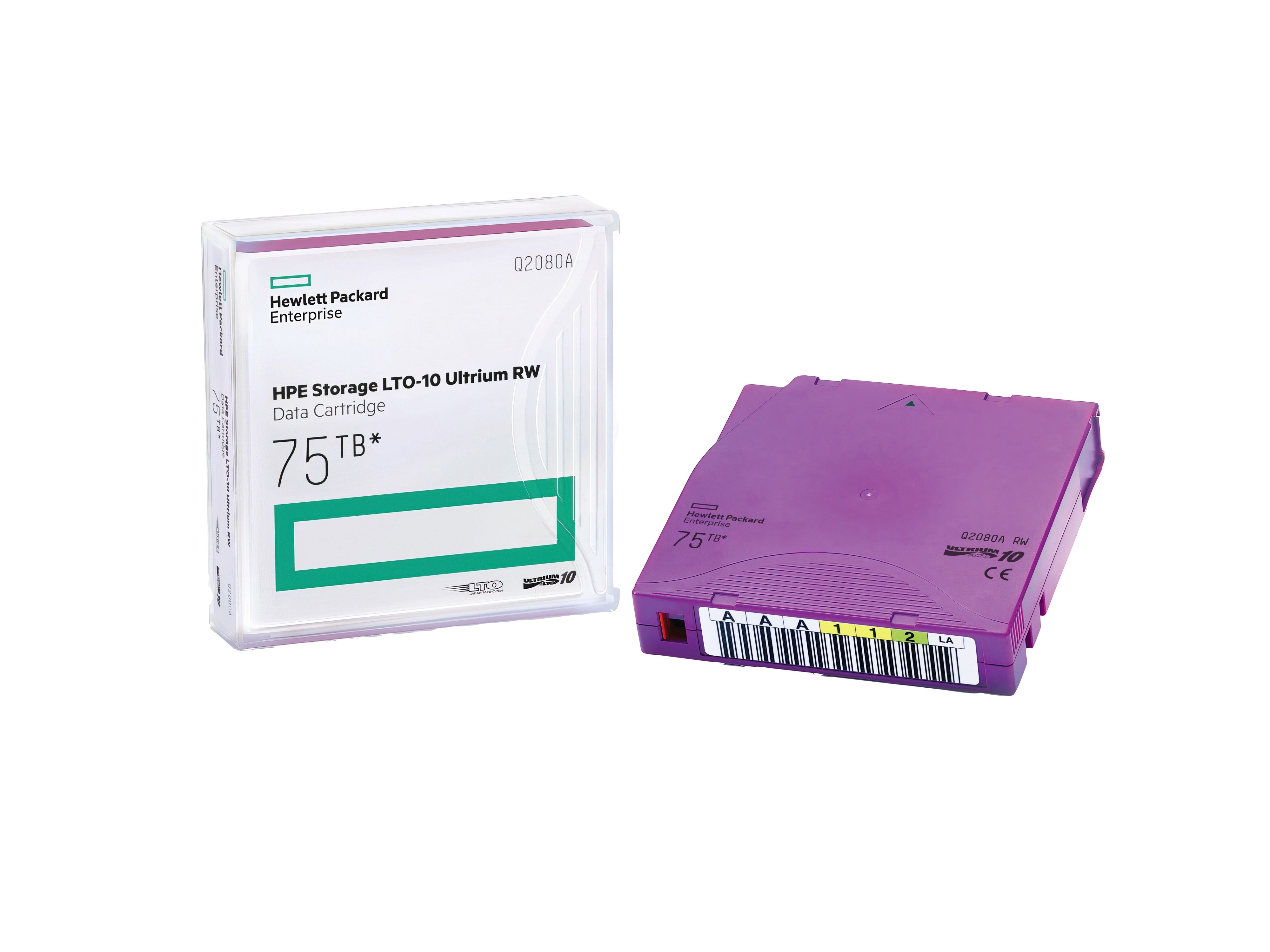 HPE LTO-10 Ultrium Datenkassette – RW, 75 TB, 20er-Pack, mit Kundenetikett, mit Hüllen
