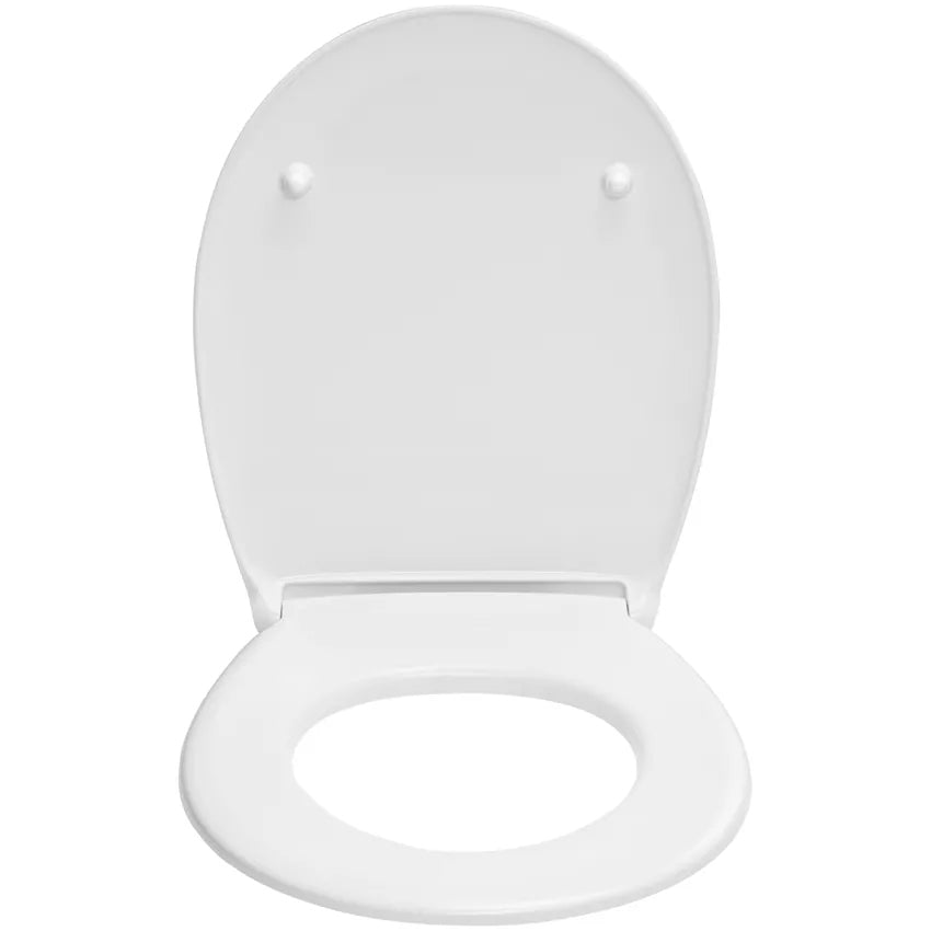 Diaqua Laval – WC-Sitz – Duroplast, Hellblau, Verlängert, mit Deckel, 38 × 44,5 cm