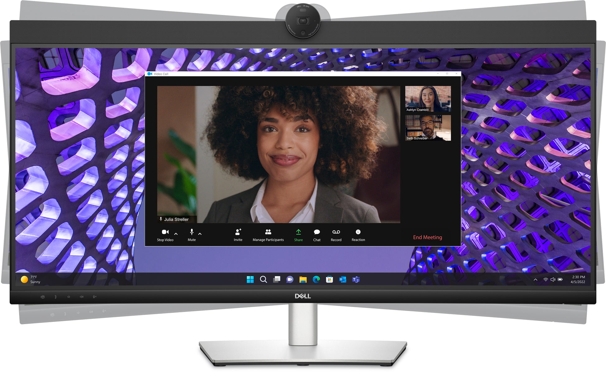 DELL P3424WEB – 34,1" Curved, 3440 × 1440 (UWQHD), IPS, USB-C 90 W, Webcam, LAN