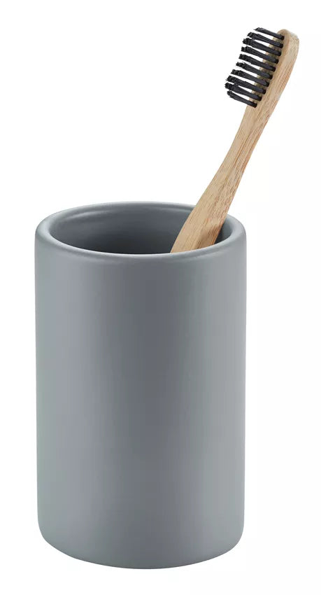 Diaqua Zahnputzbecher Zylo – Ø7,2×11 cm, Keramik, Grau