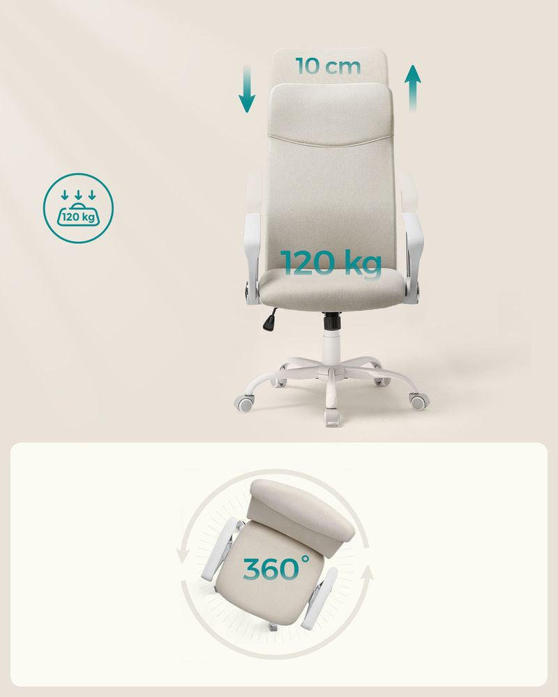 Songmics Bürostuhl – 120 kg, beige