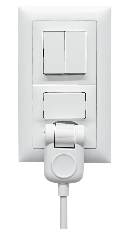 Steffen Verlängerungskabel T12–T13, 1 m, IP20, 1 mm², Winkelstecker – Weiss