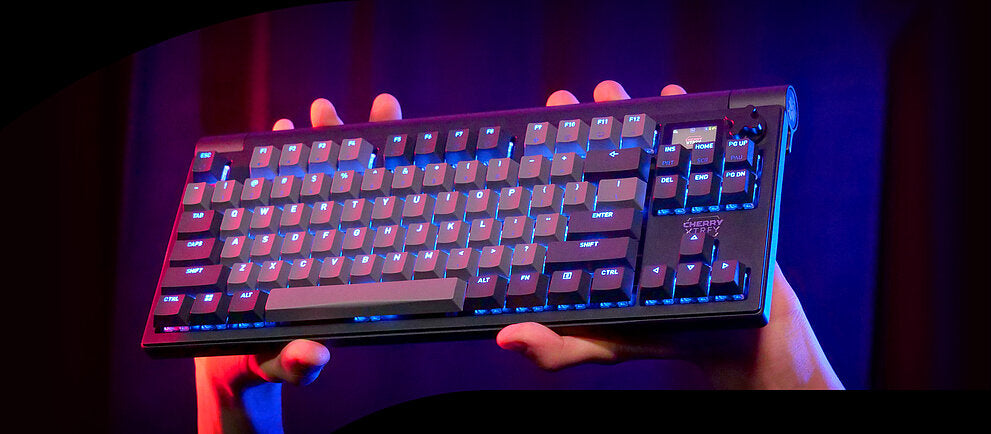 CHERRY XTRFY MX 8.3 – Tastatur TKL – Mechanisch (Cherry MX2A Red) – Bluetooth & 2,4 GHz (USB-C) – AZERTY (FR)