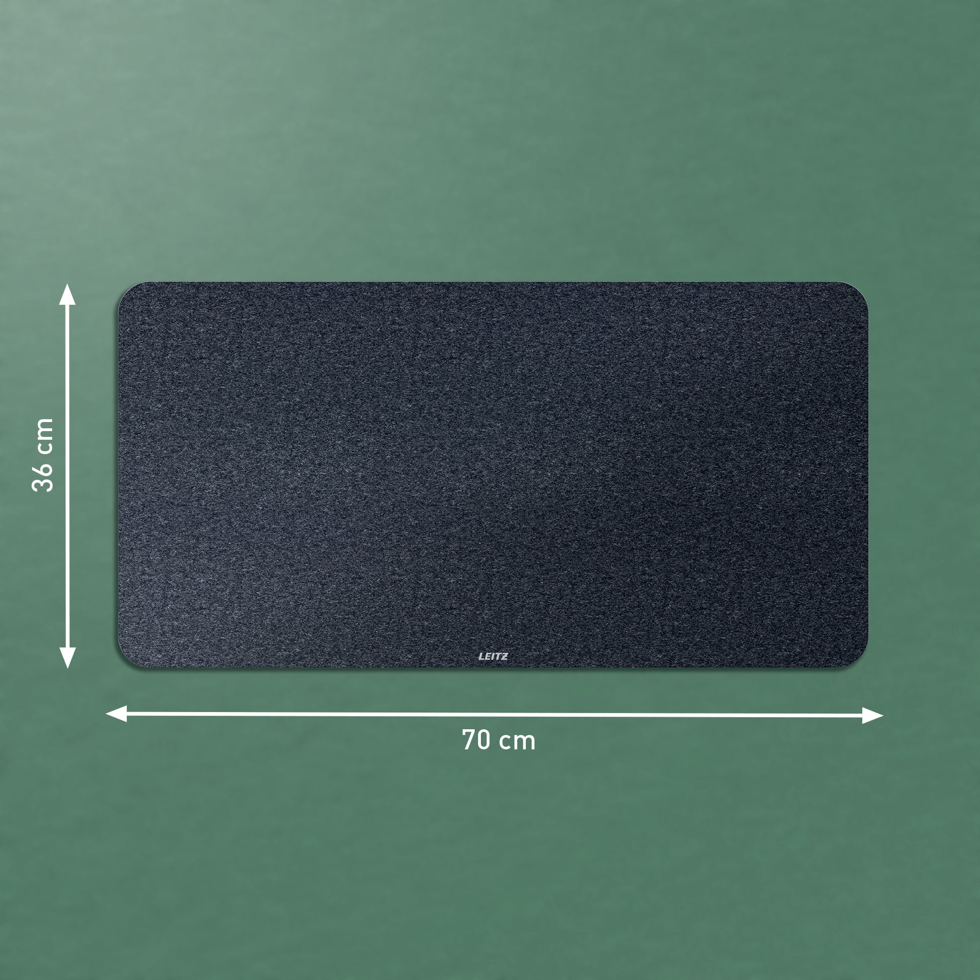 Leitz Schreibtischunterlage – 700 × 360 mm, Filz, Dunkelgrau