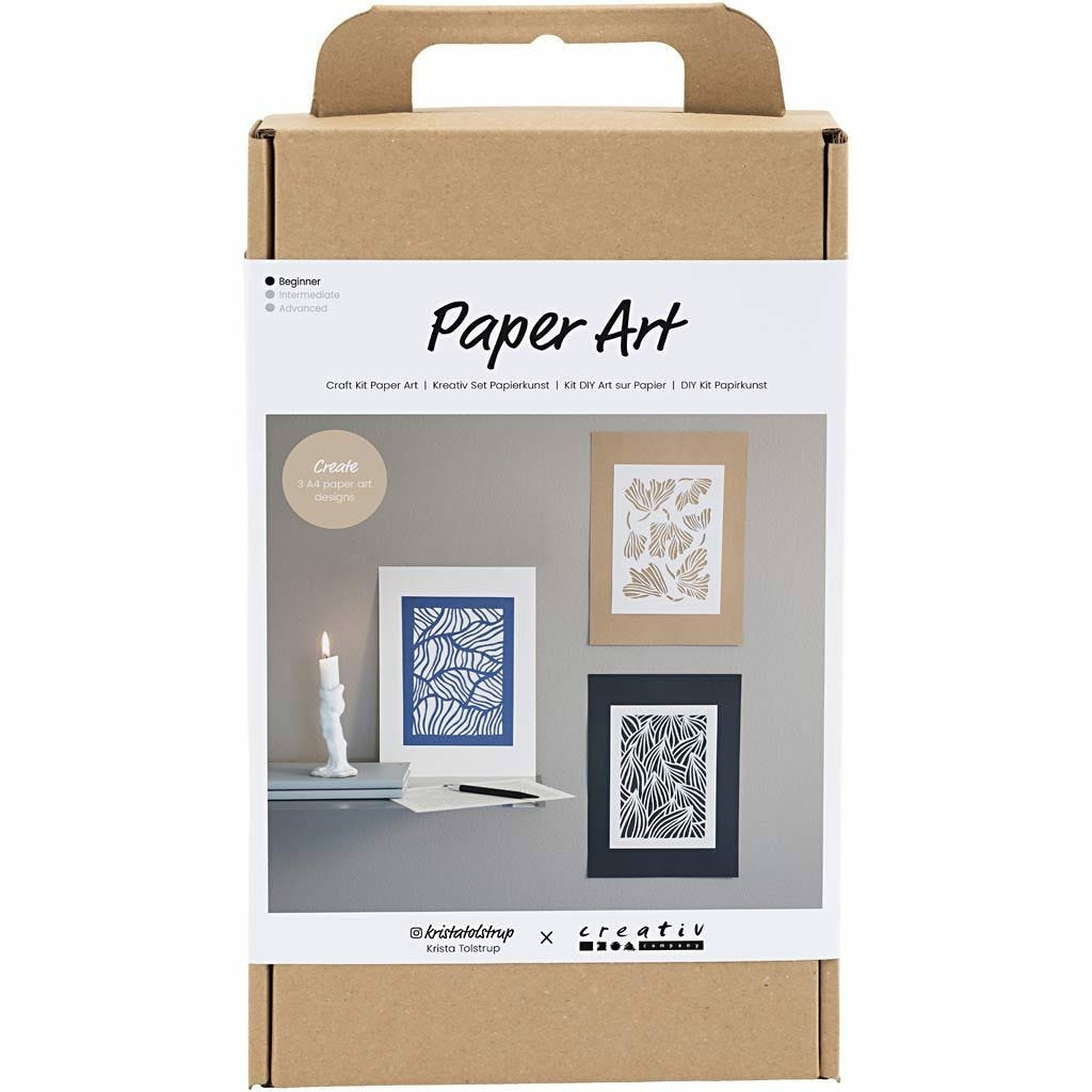 Creativ Company Papierkunst – Bastelset – mit Künstlermesser, Schneidematte und doppelseitigem Klebeband