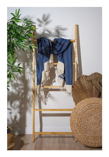 Foutastic Strandtuch Baliksirti – 90 × 180 cm, Dunkelblau, 90% Baumwolle/10% Polyester
