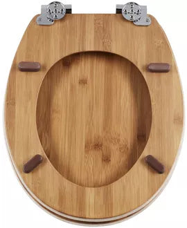 Diaqua Lyon – WC-Sitz – MDF, braun, mit Deckel, 37,8 × 47 cm