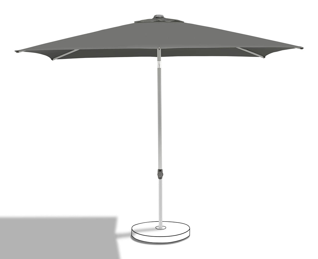 Suncomfort by Glatz Pop UP Terrassenschirm – 250×200 cm – Steingrau – Höhenverstellbar, Neigbar