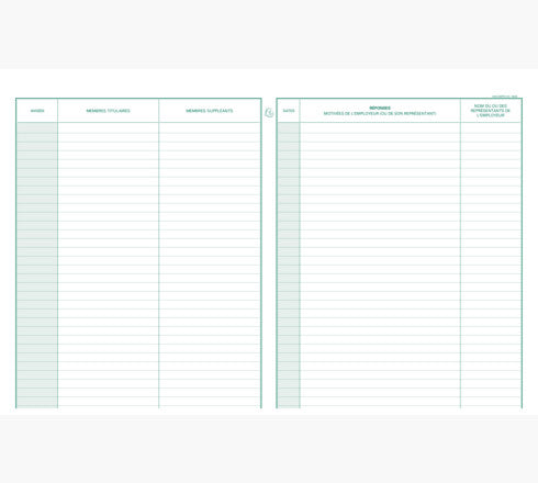 Exacompta Personaldelegationsregister CSE (6625E) – 320 × 240 mm – 30 Seiten, 110 g/m²