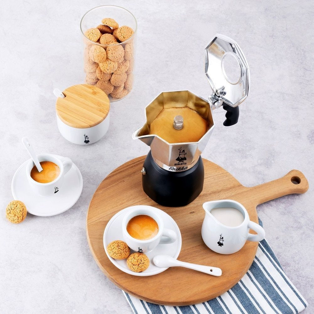 Bialetti New Brikka French Press / Kaffeebereiter – für Elektroherde, 0,1 l, 2 Tassen, Aluminium