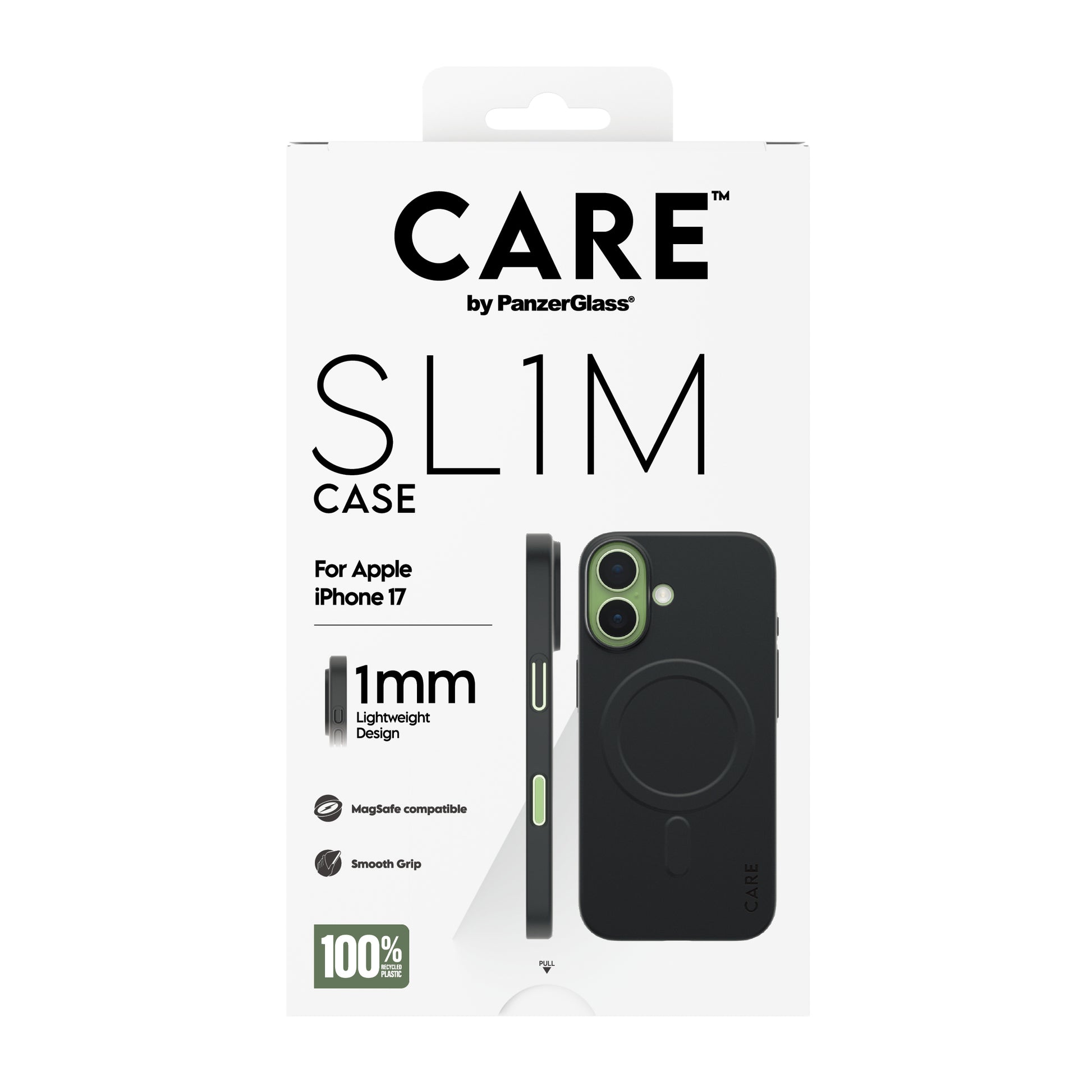 PanzerGlass CARE SL1M Backcover – für Apple iPhone 17, MagSafe, PC, Schwarz