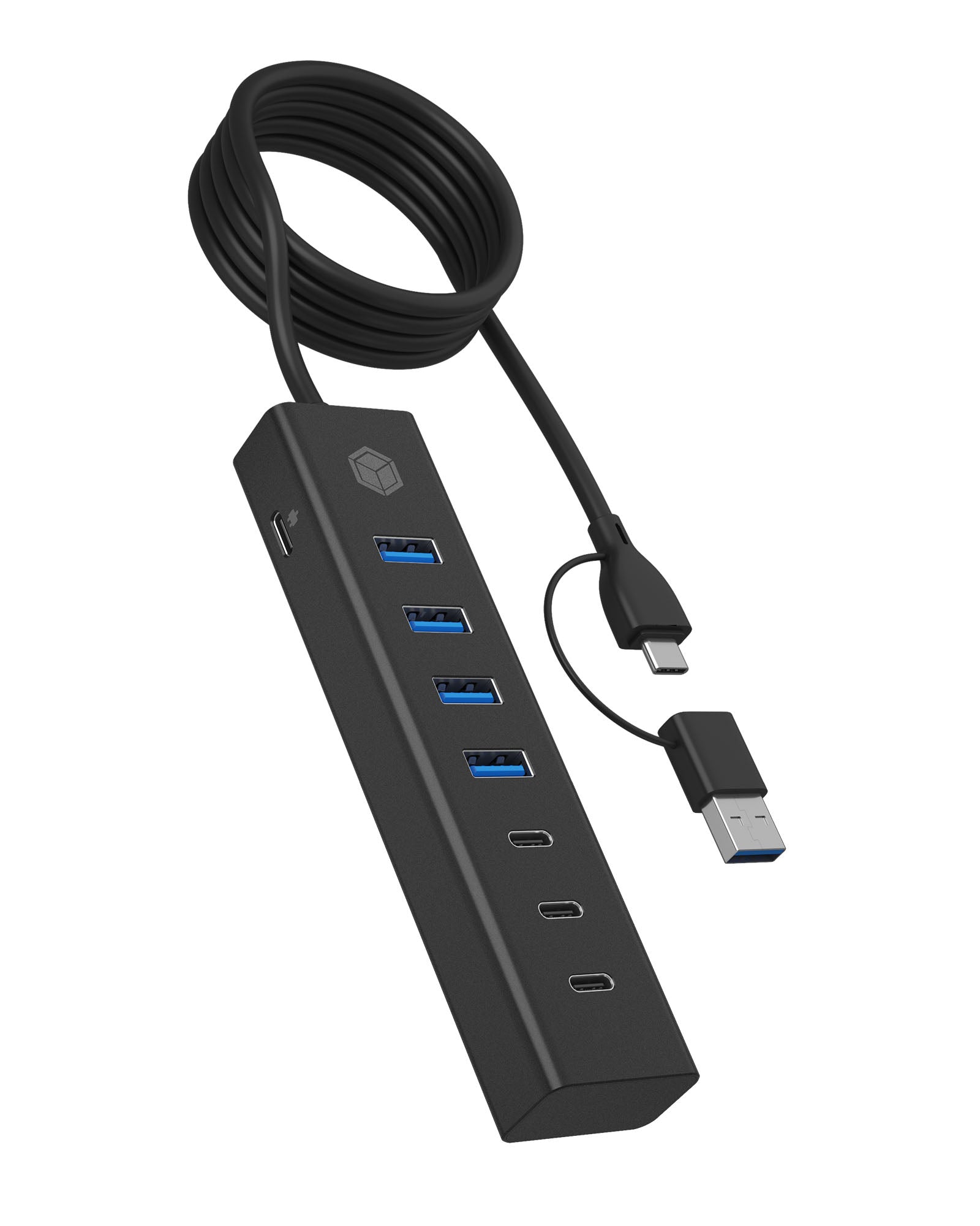 ICY BOX IB-HUB1737-C3 USB-Hub – USB-C, 4× USB-A, 3× USB-C, für Windows