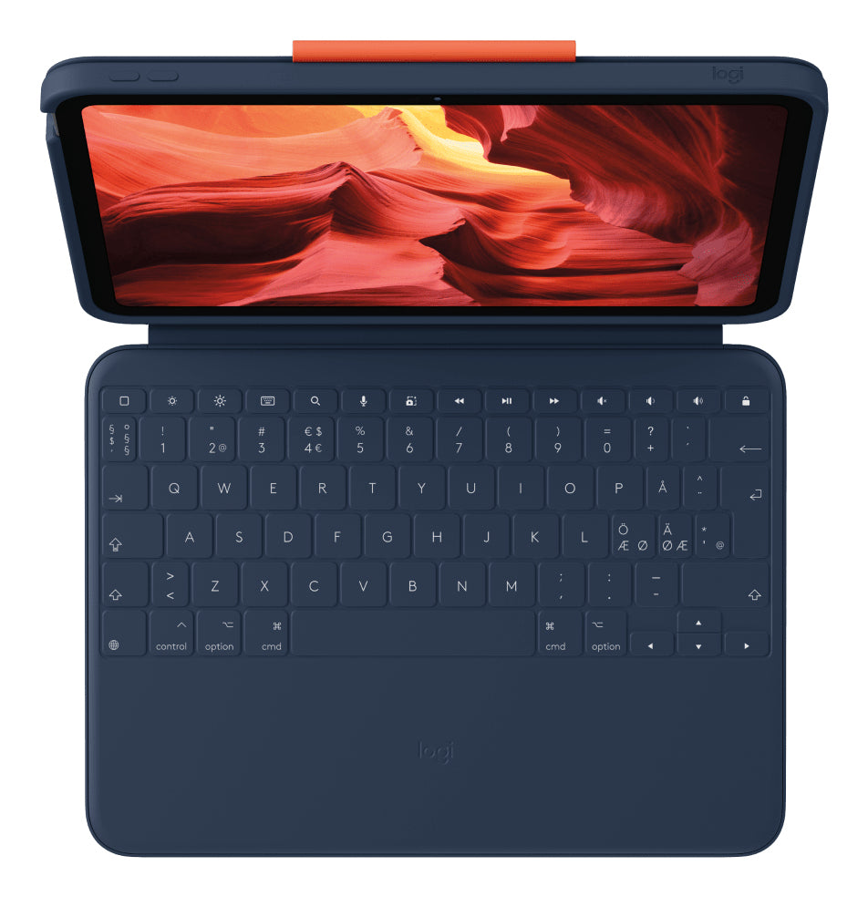 Logitech Rugged Combo 4 Touch – Tastatur mit Touchpad, Blau – für iPad (10. Generation)