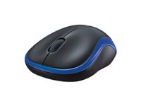Logitech M185 – Maus – Kabellos (2,4 GHz), 1000 DPI, beidhändig, Schwarz/Blau