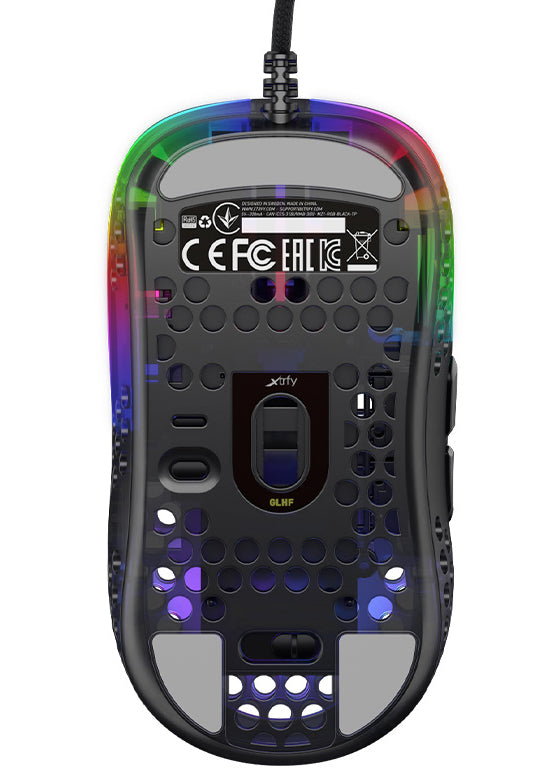 CHERRY XTRFY MZ1 – Gaming-Maus – Kabelgebunden (USB‑A), 16000 DPI, RGB-Beleuchtung, beidhändig, Schwarz