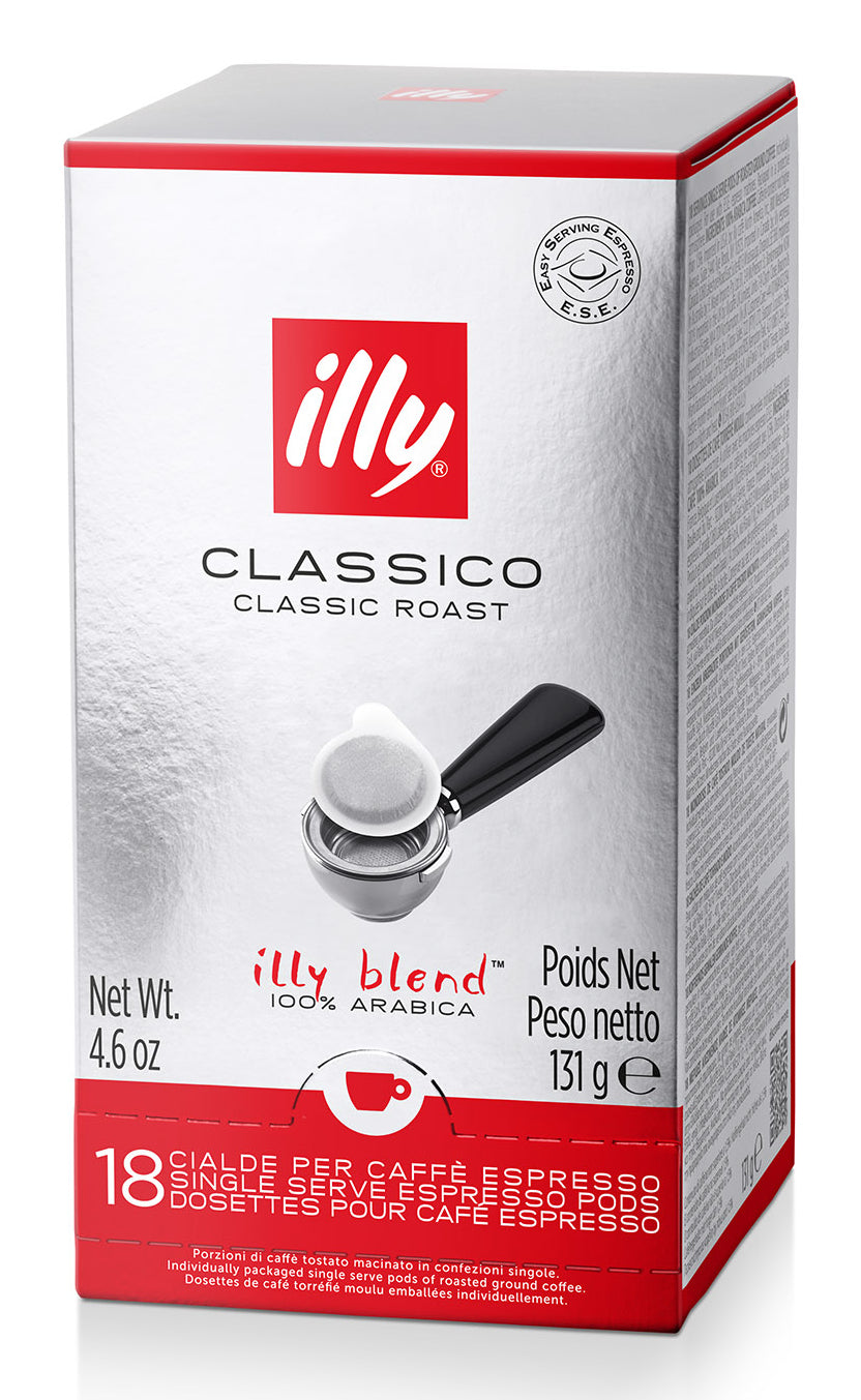 Illy Classico – Kaffeepads für E.S.E. – Espresso, Intensität 5, 18 Pads
