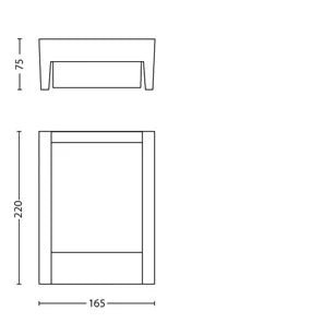 Philips by Signify Philips Aussenwandleuchte – 800 lm, 3,8 W, Warmweiss, 2700 K, IP44, Netzbetrieb, Anthrazit, Aluminium