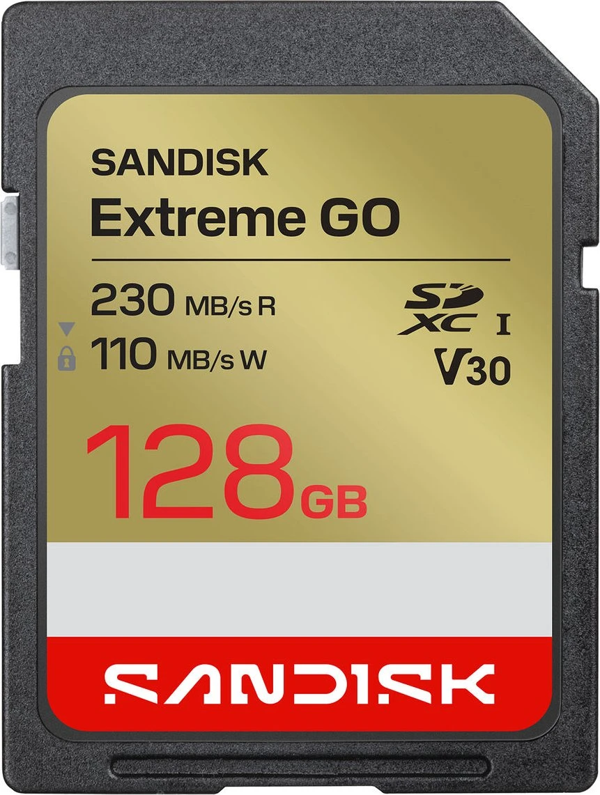 SanDisk Extreme GO SDXC 128 GB – UHS-I, 230/110 MB/s