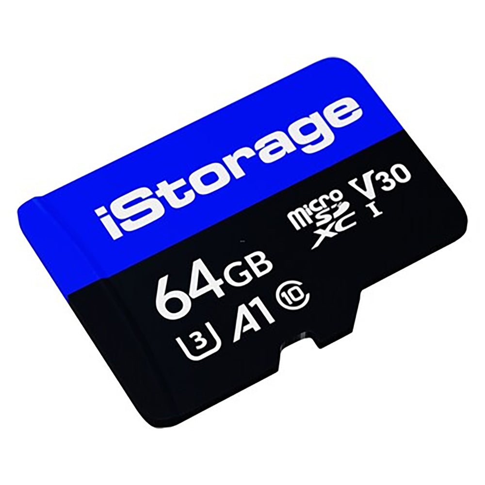 iStorage microSDXC 64 GB – UHS-III, Klasse 10, U3, V30, A1, 100/95 MB/s