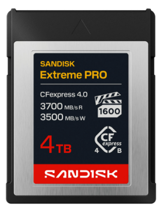 SanDisk Extreme PRO CFexpress Typ B 4 TB – PCIe 4.0 x2