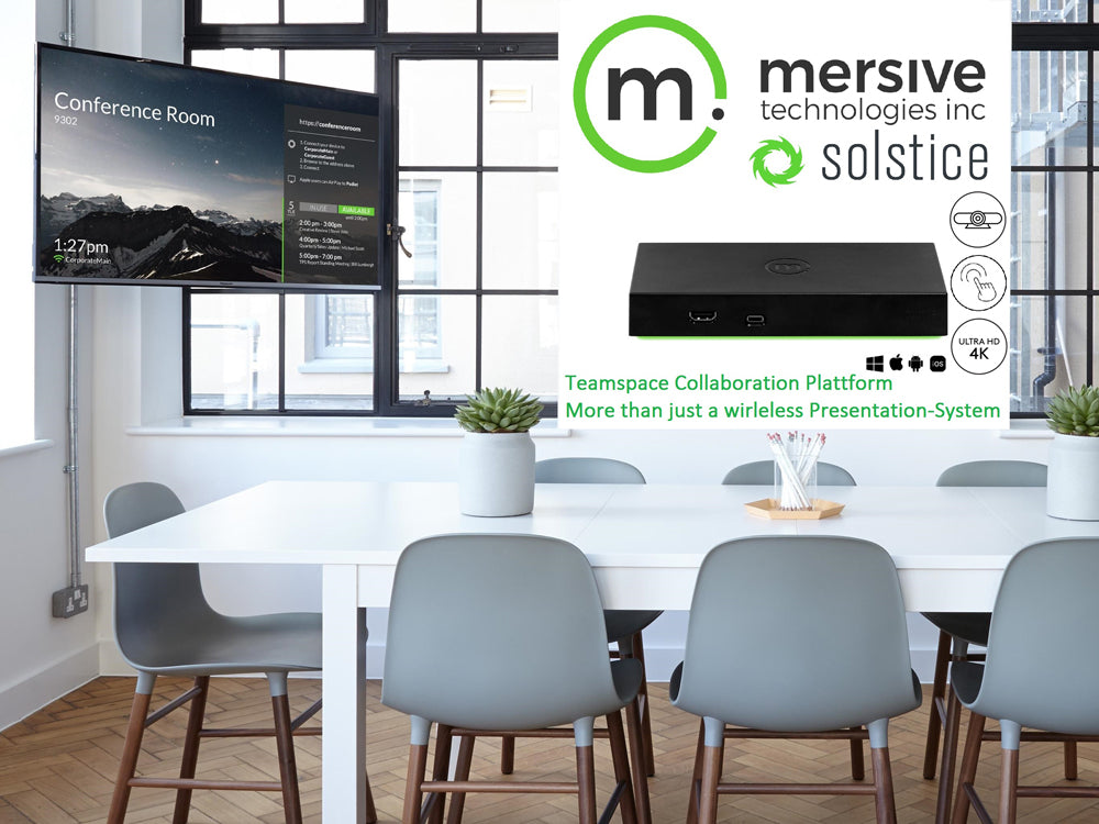 Mersive Technologies Solstice Pod Gen3 – Drahtloses Präsentationssystem – 4 gleichzeitige Nutzer, 3 Jahre Abo