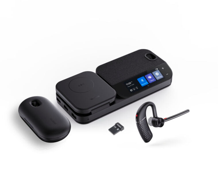 Yealink BH71 Pro Office-Headset – Ohrbügel, Mono, BT 5.2, mit Basisstation, Schwarz