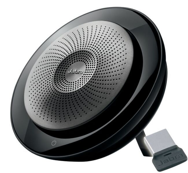 Jabra Speak 750 Freisprecheinrichtung – USB‑A, Bluetooth 4.2 – mit USB‑A Dongle – schwarz/silber